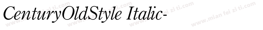 CenturyOldStyle Italic字体转换